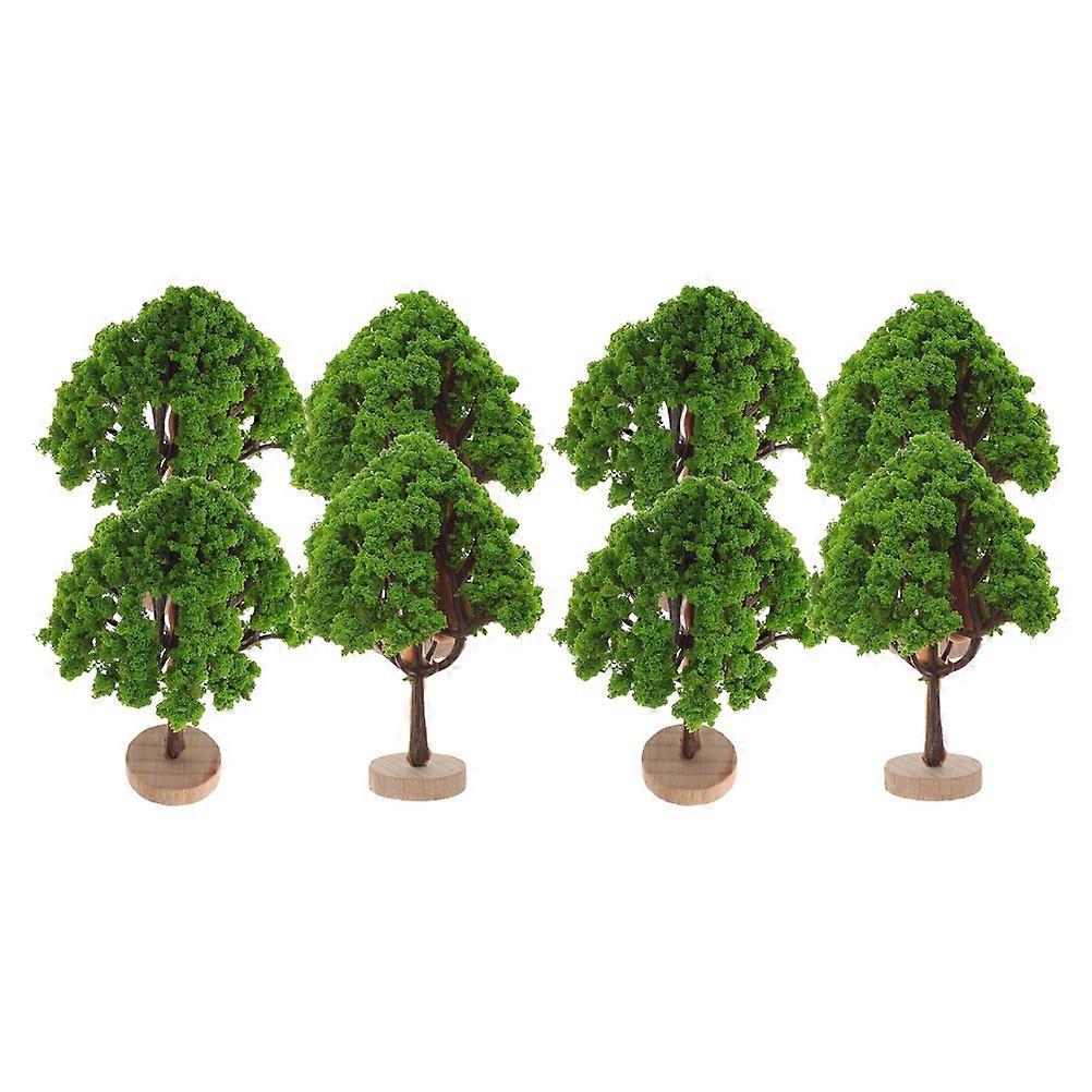 24Pcs Miniature Simulation Model Trees for Decor Green Plastic Landscape Trees