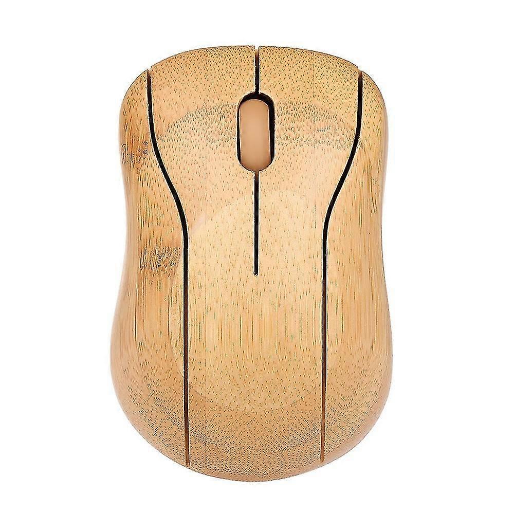 2.4g Wireless Optical Bamboo Mouse 3 Adjustable Dpi Computer Mouse With Usb Receiver For Notebook Pc Laptop Computer Yellow