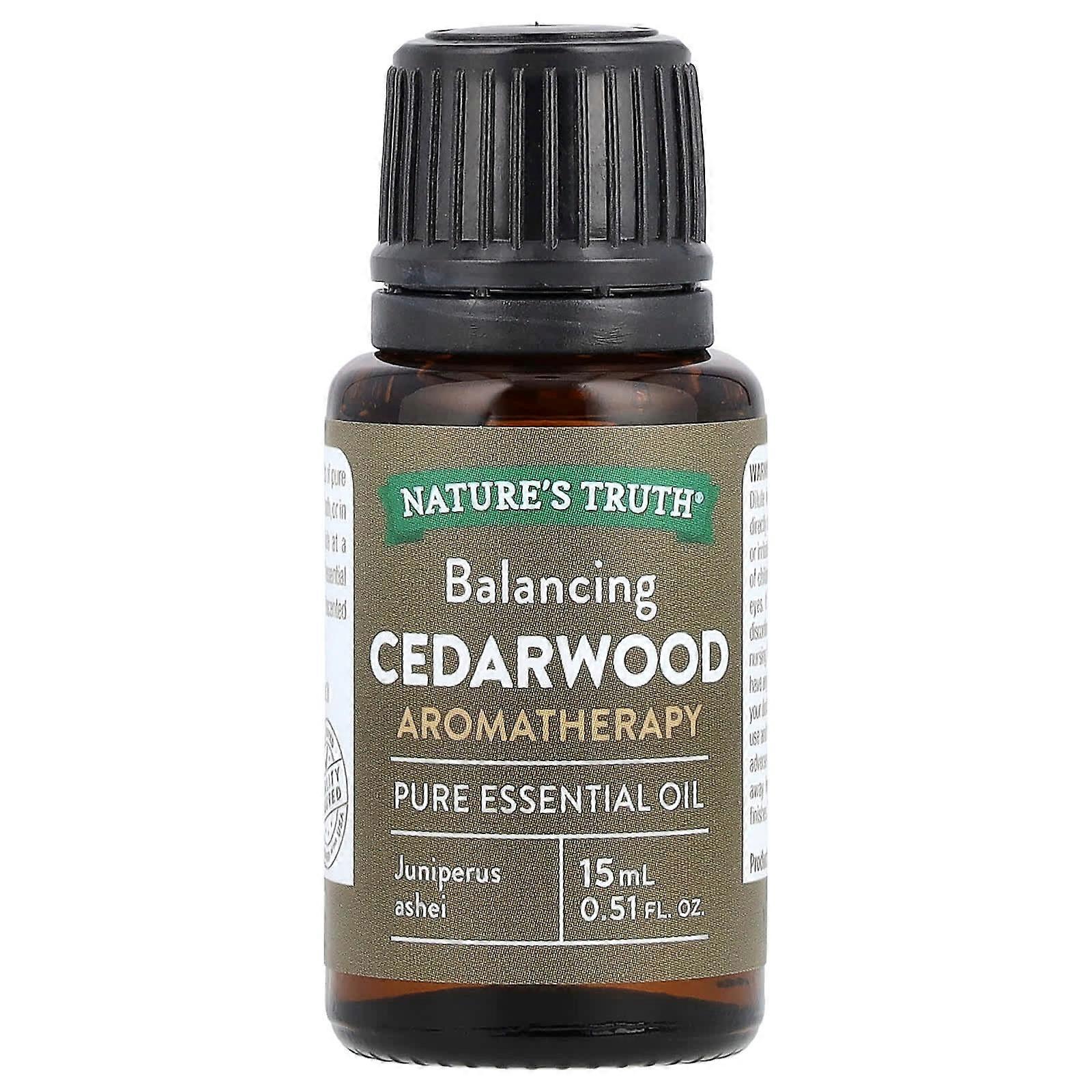Pure Essential Oil, Balancing Cedarwood, 0.51 fl oz (15 ml)