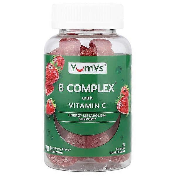 YumVs, B Complex With Vitamin C Gummies, Strawberry, 70 Gummies
