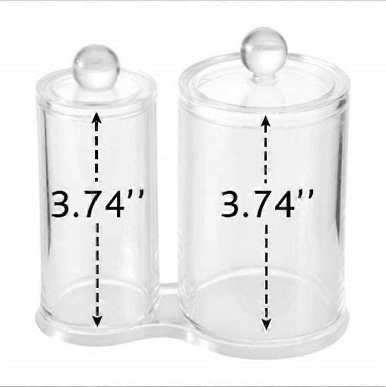 حقيبة مستحضرات التجميل القطن مسحة جرة، شفافة