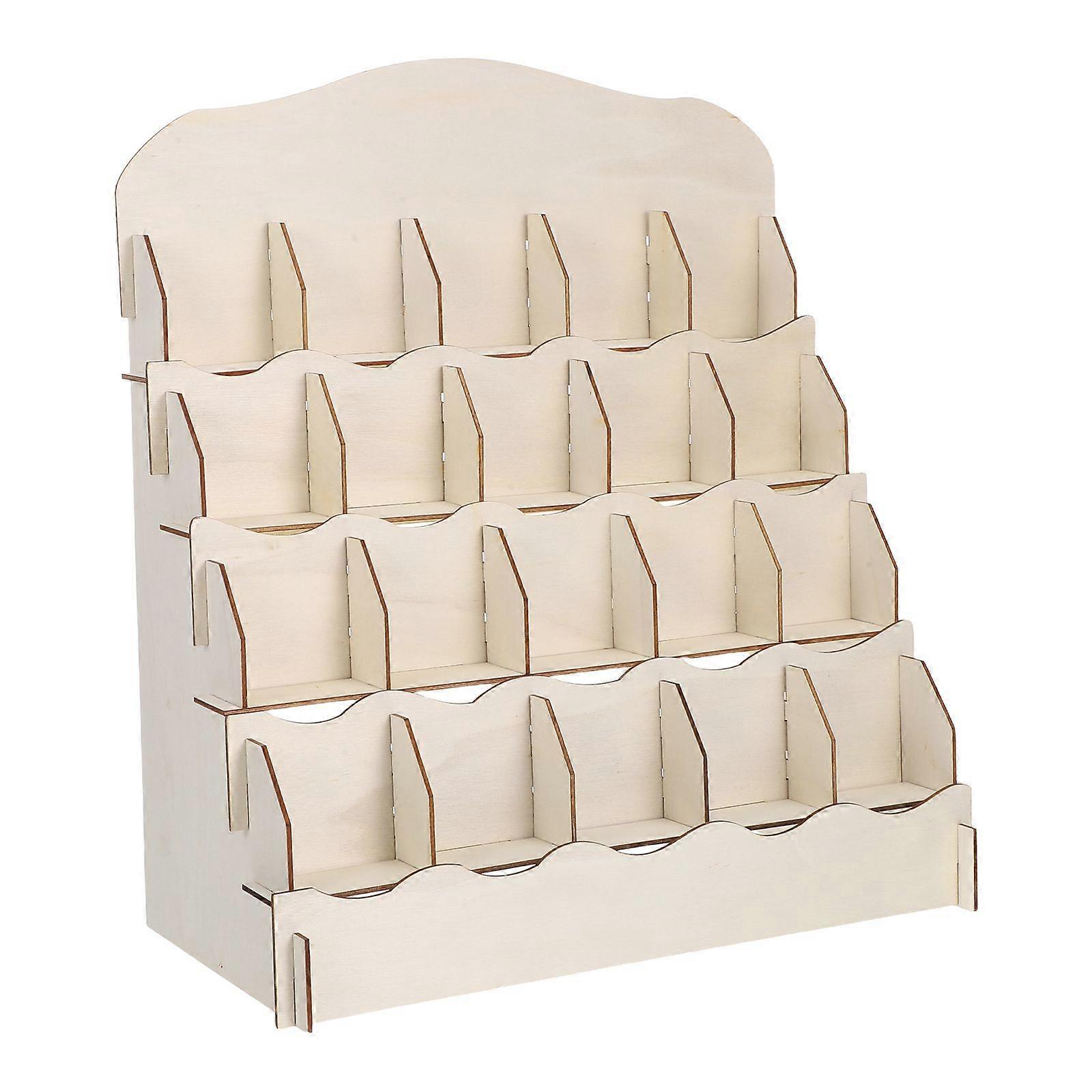 Display Stand for Stickers Brochure Holder Literature Holder Display Stand for Small Business Vendors Events Action Figures Khaki