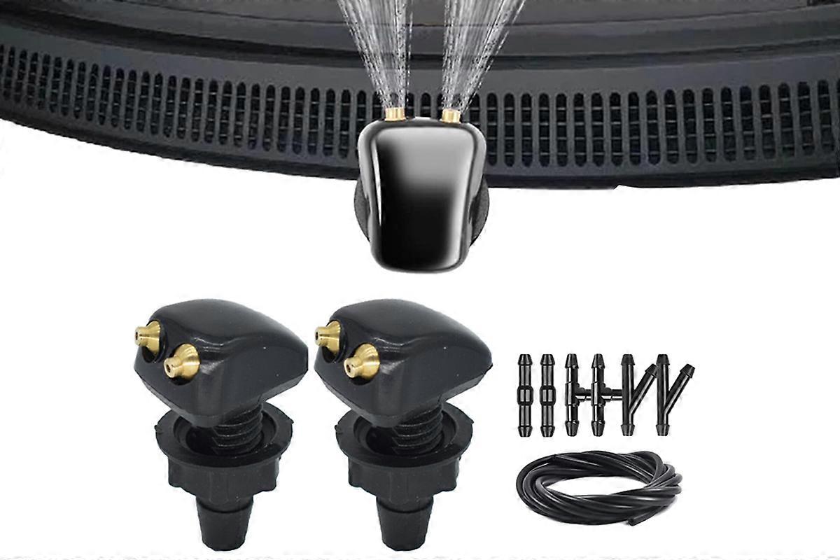 2Pcs Universal Car Windscreen Washer Wiper Nozzles Front Window Spray