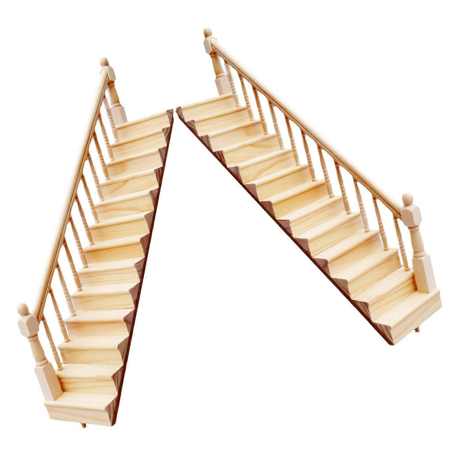 Simple Timber Staircase For Tiny Homes Detachable Structure Child Safe Resource Crafting Basics 2 Units Multicolor