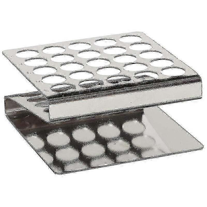 Stainless Steel Z-Shape Test Tube Rack for Lab Use, Holds Tubes up to 17mm Diameter
