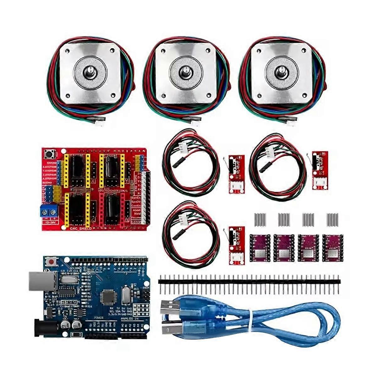 Stepper Motor Driver Kit A4988/DRV8825 Expansion Board, Nema17 Compatible Ideal for 3D Printers & Robotics