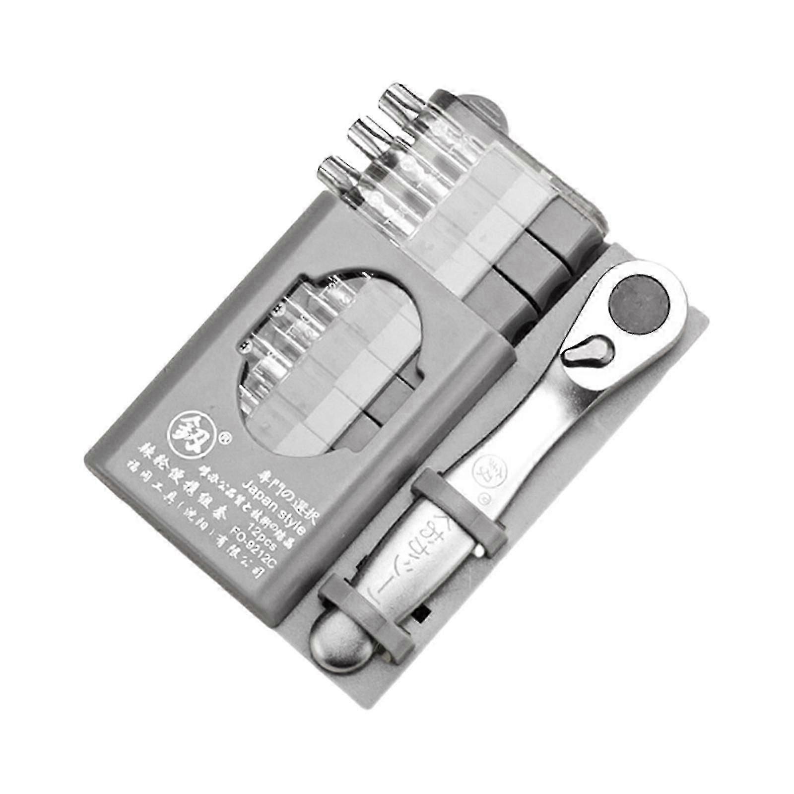 12 in 1 Ratcheting Wrench Bits Set Compact Reversible Corner Screwdriver Multipurpose Tool for Home Improvement and DIY Lovers, Mechanic Qua