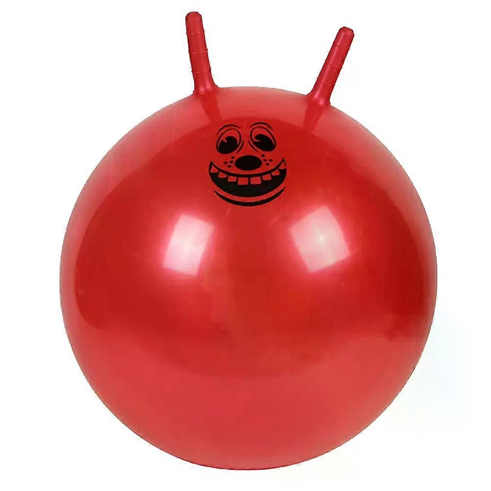 1pc Thickened Bouncing Ball Inflatable Exercise Ball Jumping Ball Bouncy Ball Handle Ball For Children (Random Color)