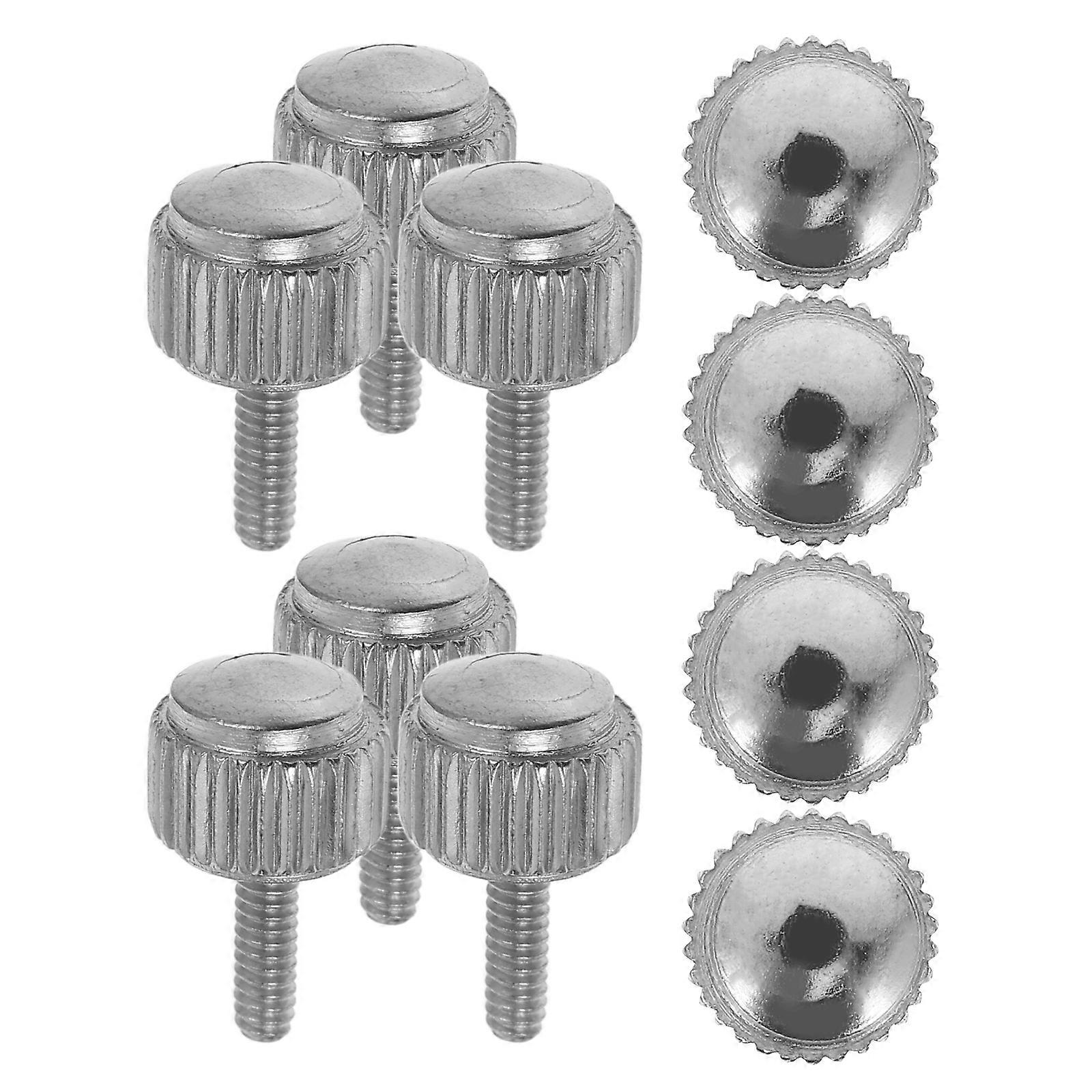 Metal Vernier Calipers Thumb Screws for Locking Knurled 10Pcs Silver