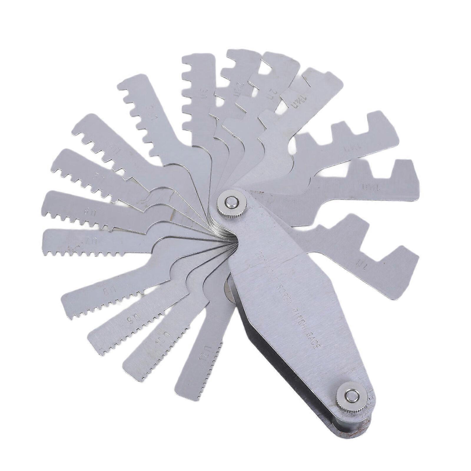 T Thread Gauge 29 Degree Screw Gauge Screw Measuring Tool for Industrial Measurement Metal Thread Gauge Multicolor