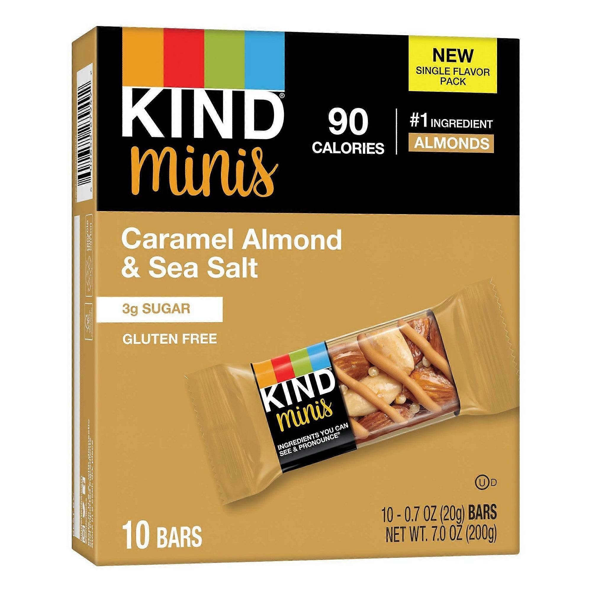 Kind Minis 焦糖杏仁海盐能量棒，10 个