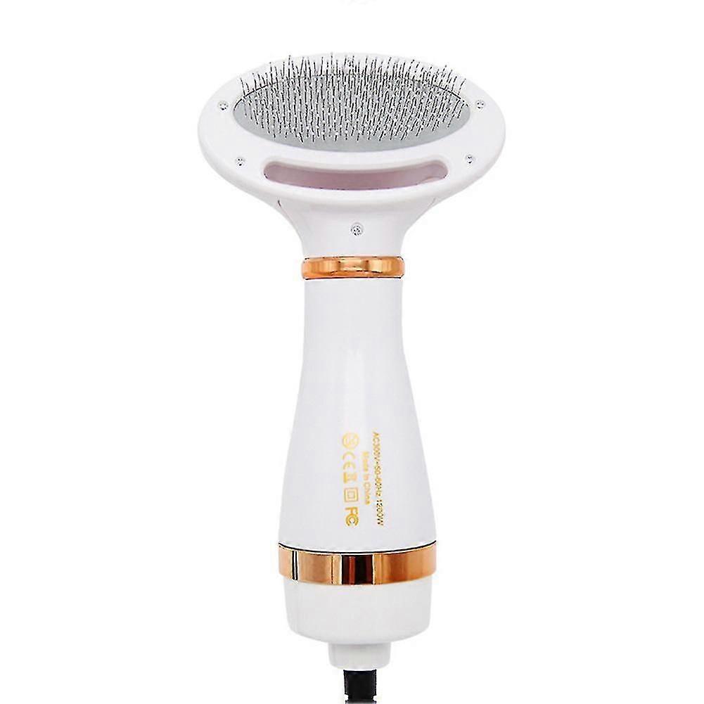 2 en 1 Sèche-cheveux pour animaux de compagnie Auto-nettoyage Slicker Brosse à faible bruit Peigne à cheveux raides