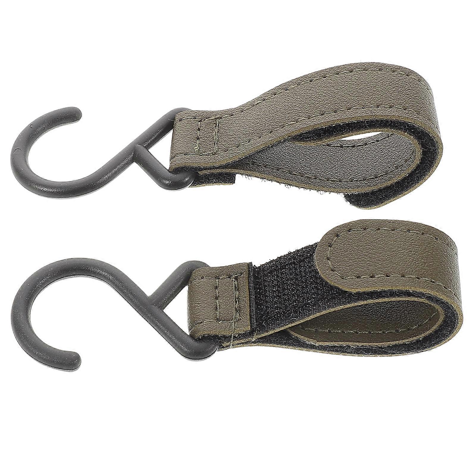 2Pcs Baby Stroller Buckles for Stroller Straps Green Portable Hooks