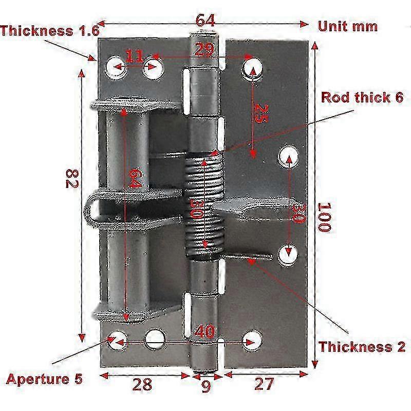 Automatic Door Closer Hinge - Durable Metal Construction for Secure Closing