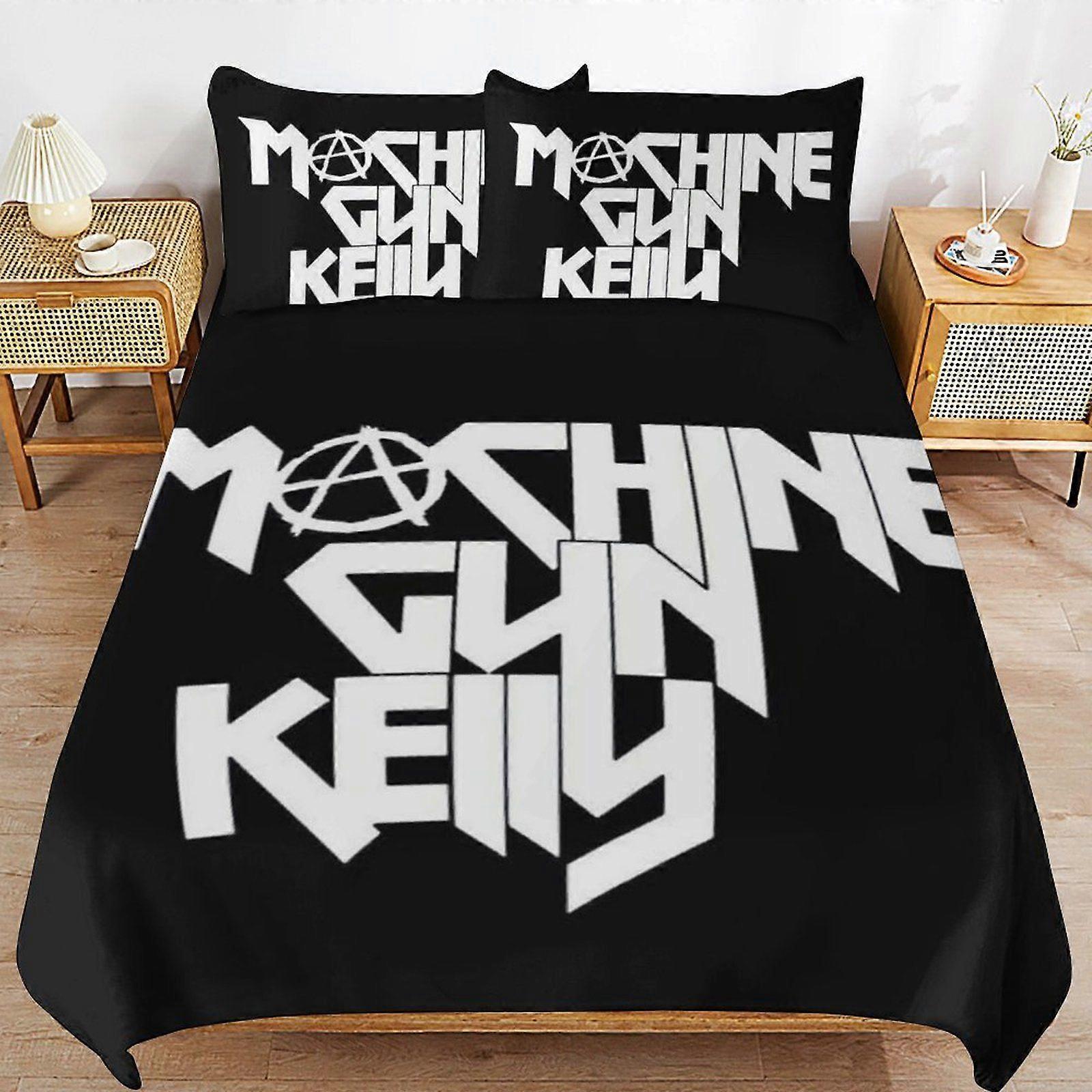 e297 Machine Gun Kelly Practical Zipper Closure Soft Texture Long Use Comfort Thread Fabric Duvet Cover Sets Sleep u297