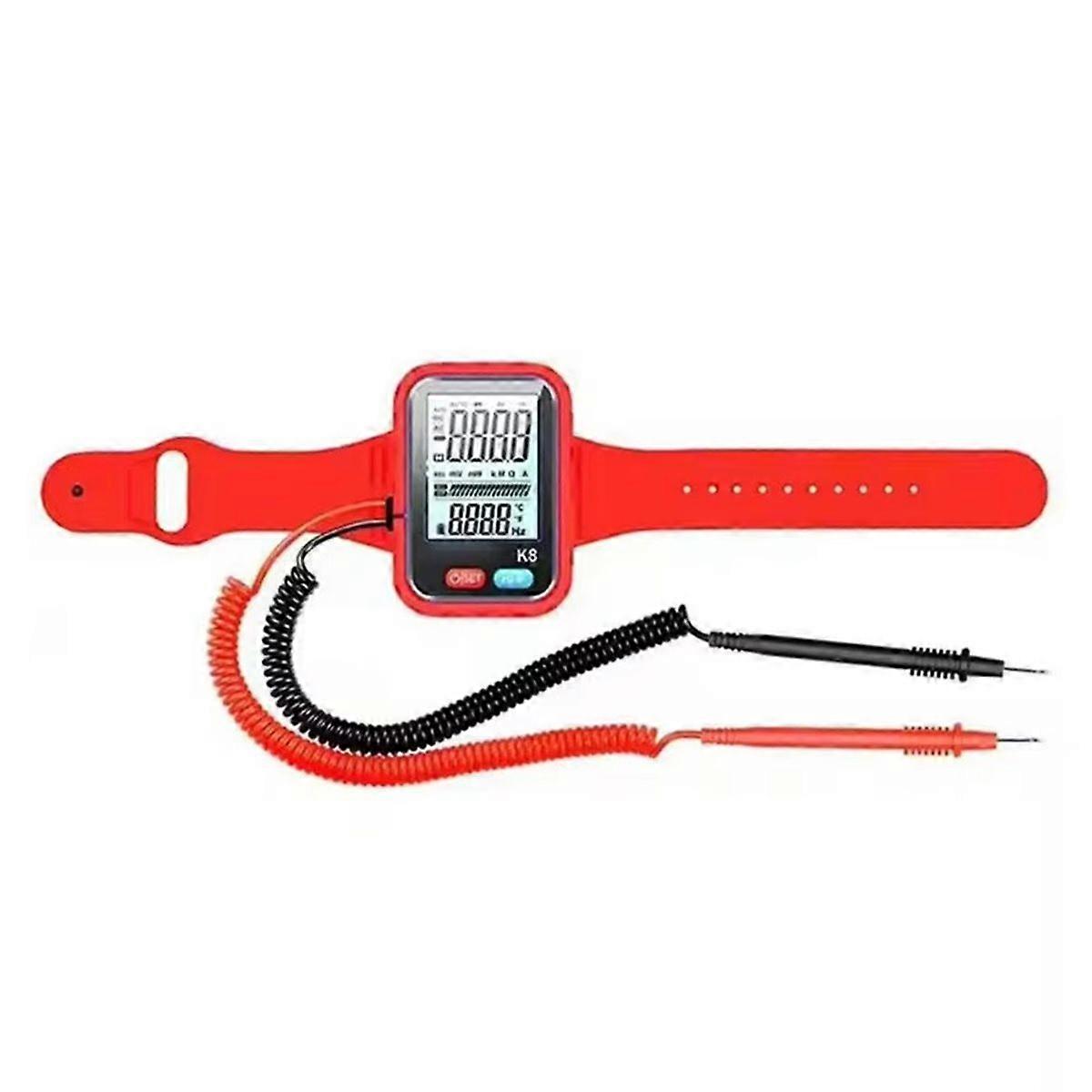 Digital Wristband Multimeter High- Portable Tester for High-Altitude Work Temperature&Frequency
