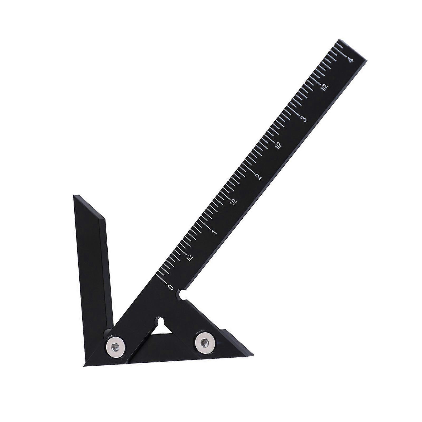 Multipurpose Aluminum Center Finders 90 Degree Angles Scribe Square Woodworker Rulers for Precisions Woodworking Projects Multicolor