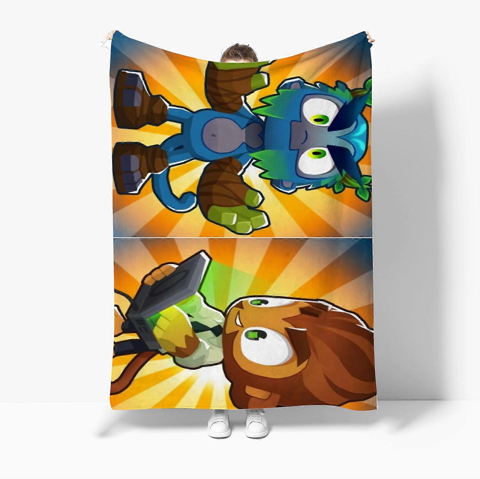 Bloons TD 6 3D Fleece Blanket Mark Gwendolin Monkey Warm Large Winter Throws