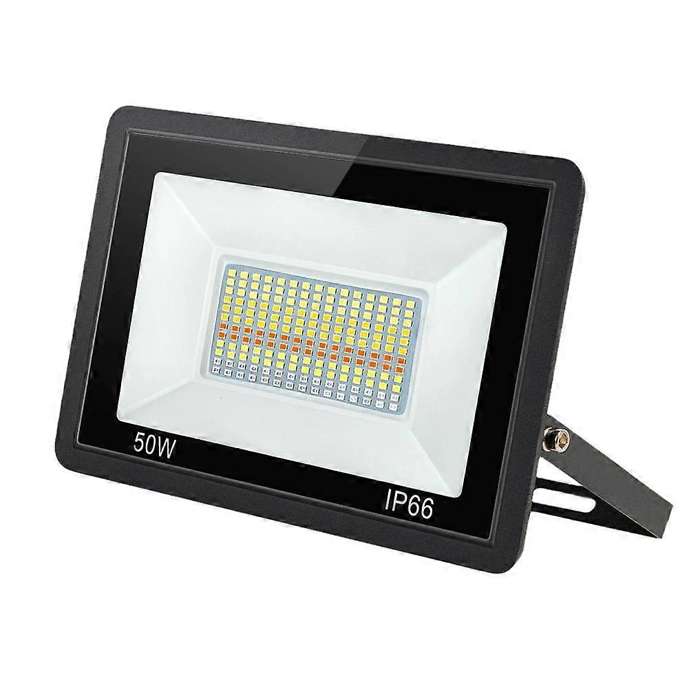 RGB LED Flood Lights,TUYA Smart Control Floodlight with Remote,DIY Up Lights for Halloween Outdoor Decr US Plug