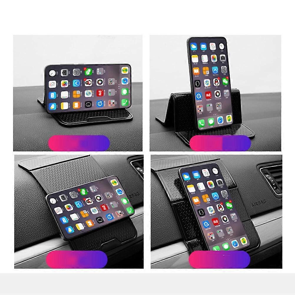Dashboard Phone Mount Folding Stand Holder Bracket Tablet Car Non-slip Mat 2 Count