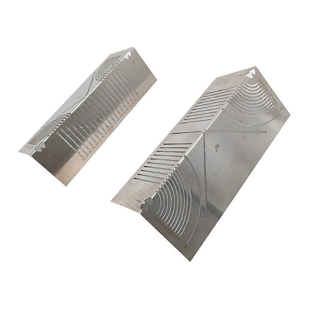 2pcs Angle & Arc Marking Tool-Adjustable Linear Arc Dual-Purpose Scriber,Square Steel Pipe Bend Marking Tool