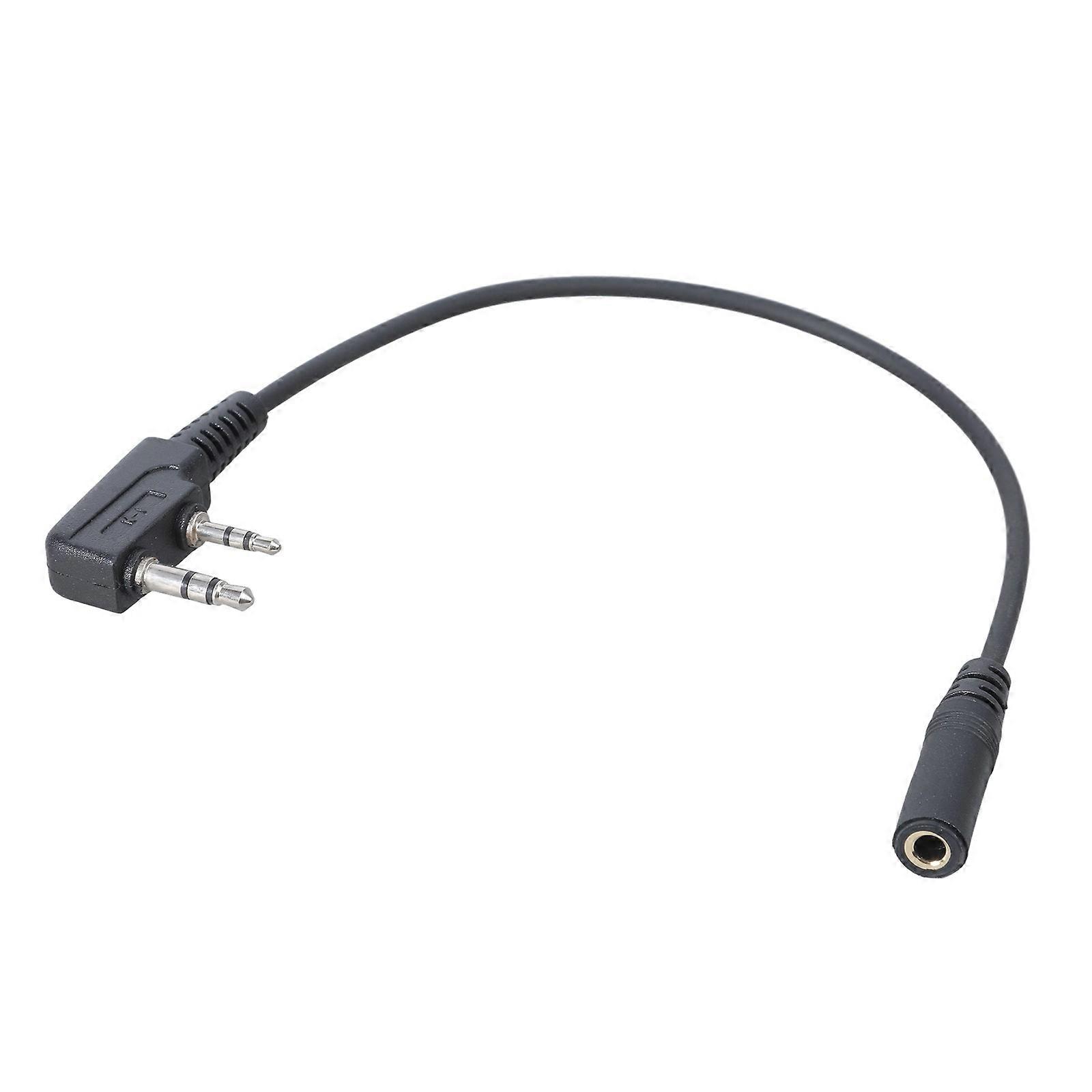 2 Pin K Connectors To 3.5mm Two Way Radio Headset Adapter Cable Cord Easy to Use For UV5R BF-888S Communication Devices Multicolor