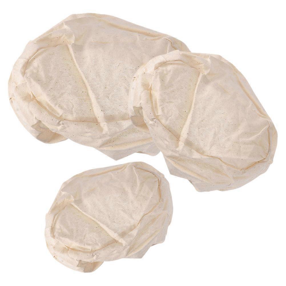 Reusable Bread Basket Cloth 3Pcs Essential For Home Use Beige Dough Facilitating Baking Tools Air Circulation