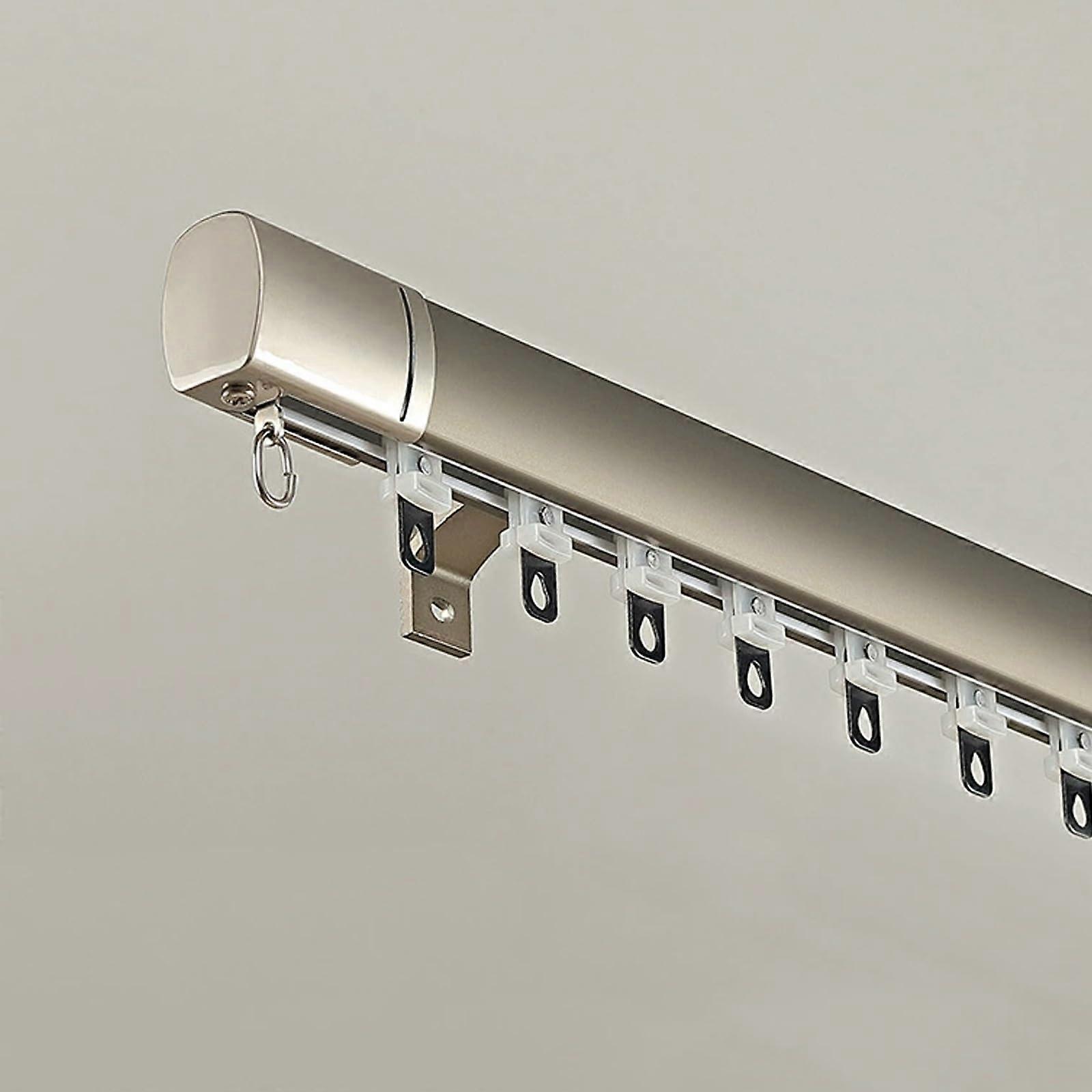 Silent Ceiling Mounted Curtain Track with Noise Reduction Rollers, Durable Aluminum Rail 4.8m