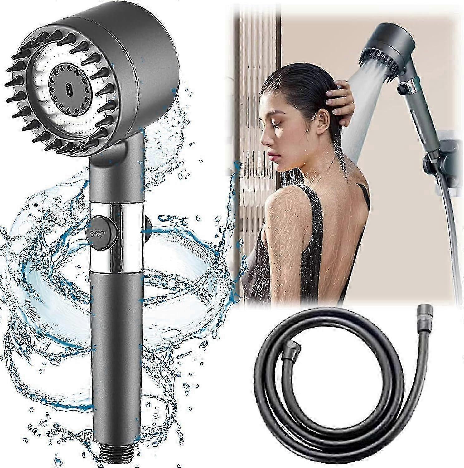 SPA Shower Head with 4 Modes High Pressure and Anti Limescale Design