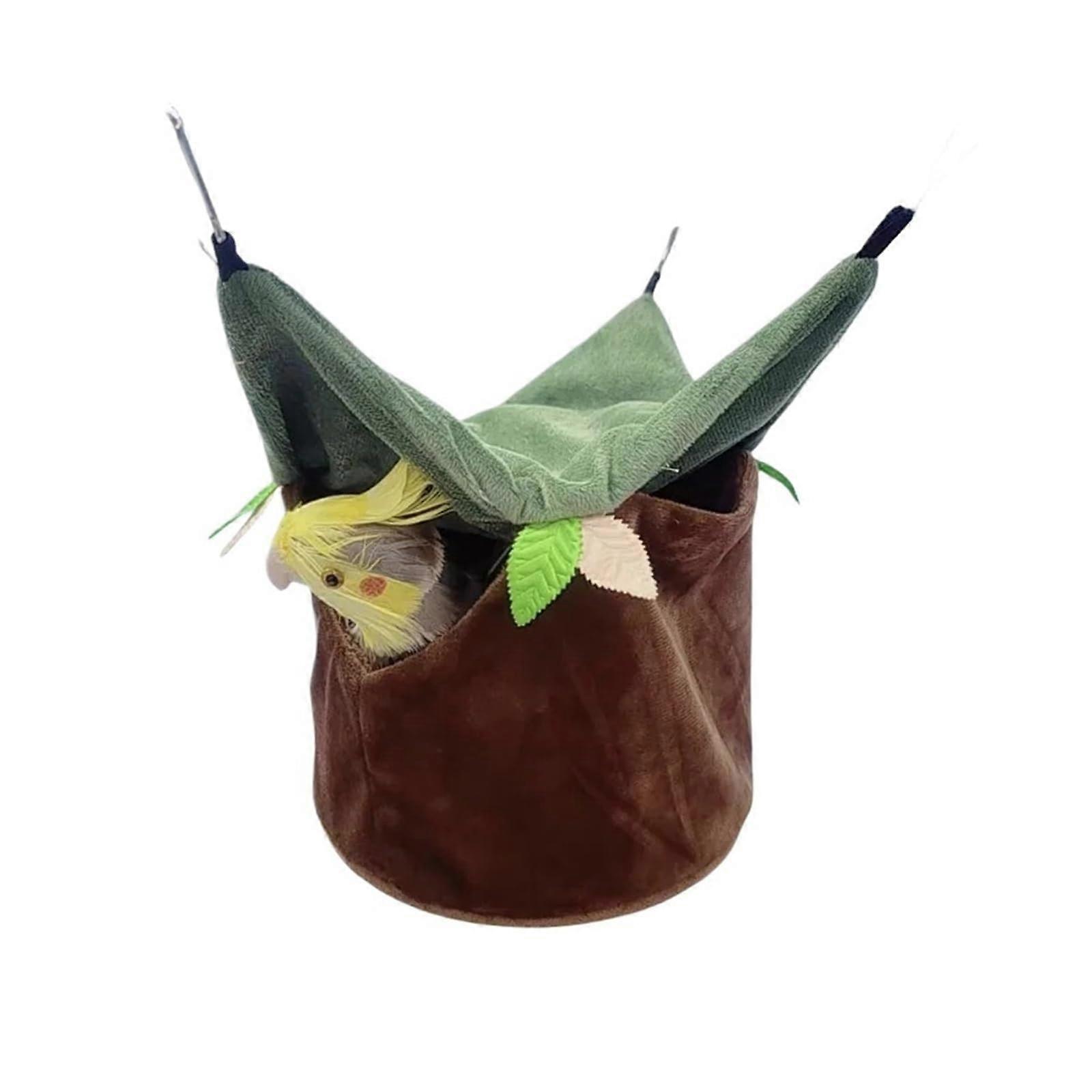 Small Pet Hammock Plush Hanging Bed for Birds Hamsters Guinea Pigs Squirrels Rabbits L 28x28x22cm