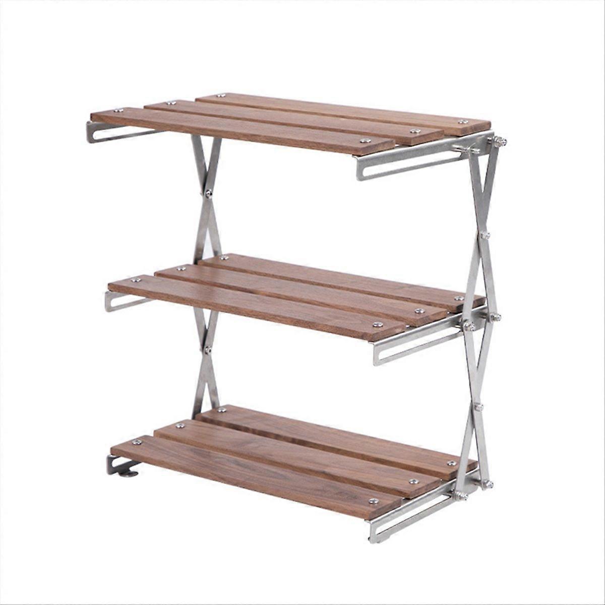 Outdoor Camping Rack Portable 3-Tier Rack Easy Carry Foldable Table