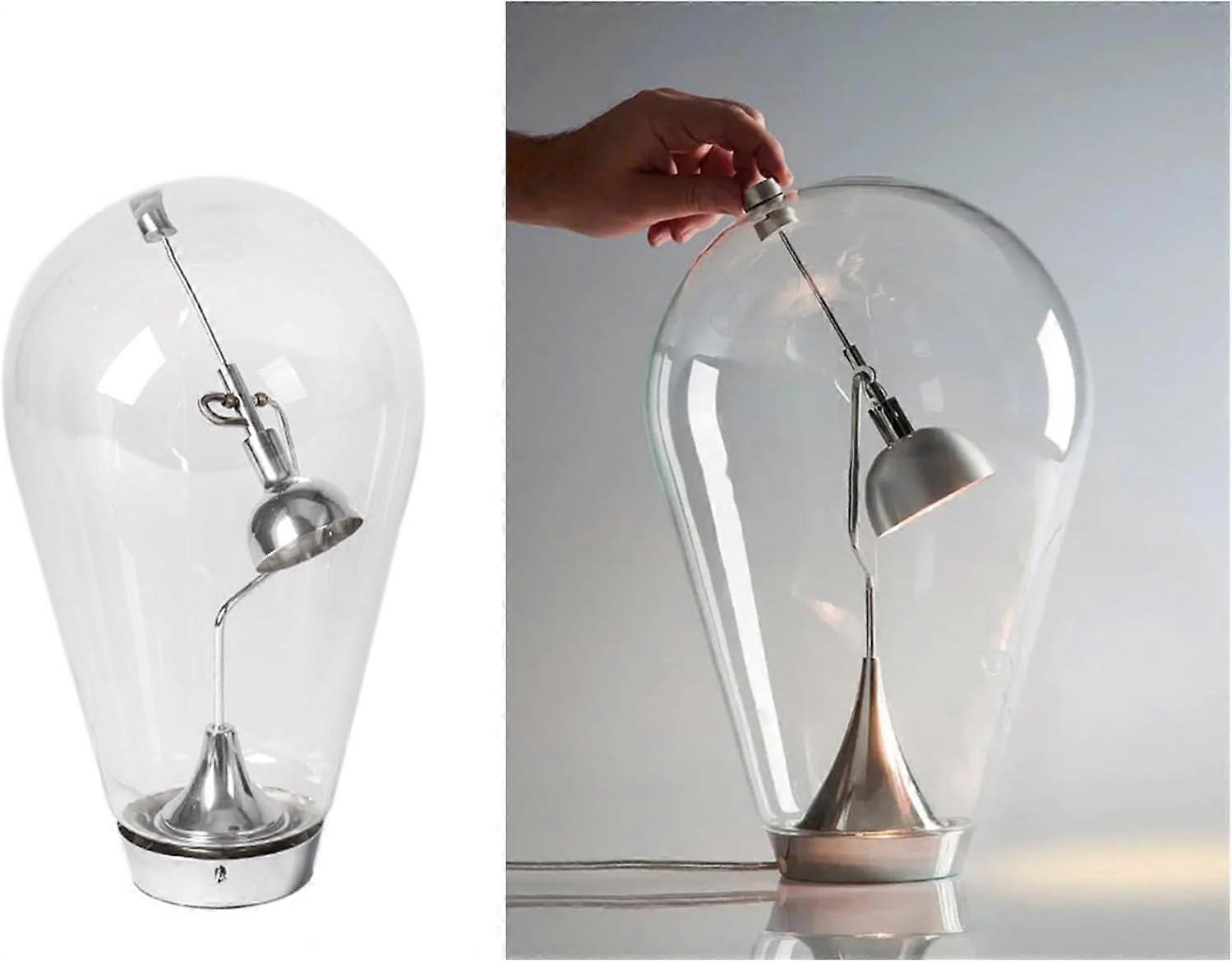 Modern Glass Desk Lamp with Touch Control, 3 Color Temperatures, 180° Rotation for Home Office