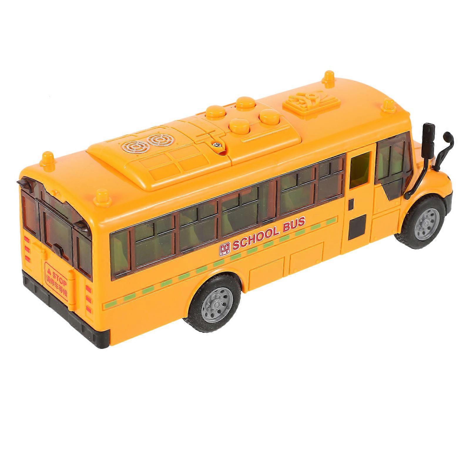 School Bus Model Toy Kids Bus Toy with Door Opening Function