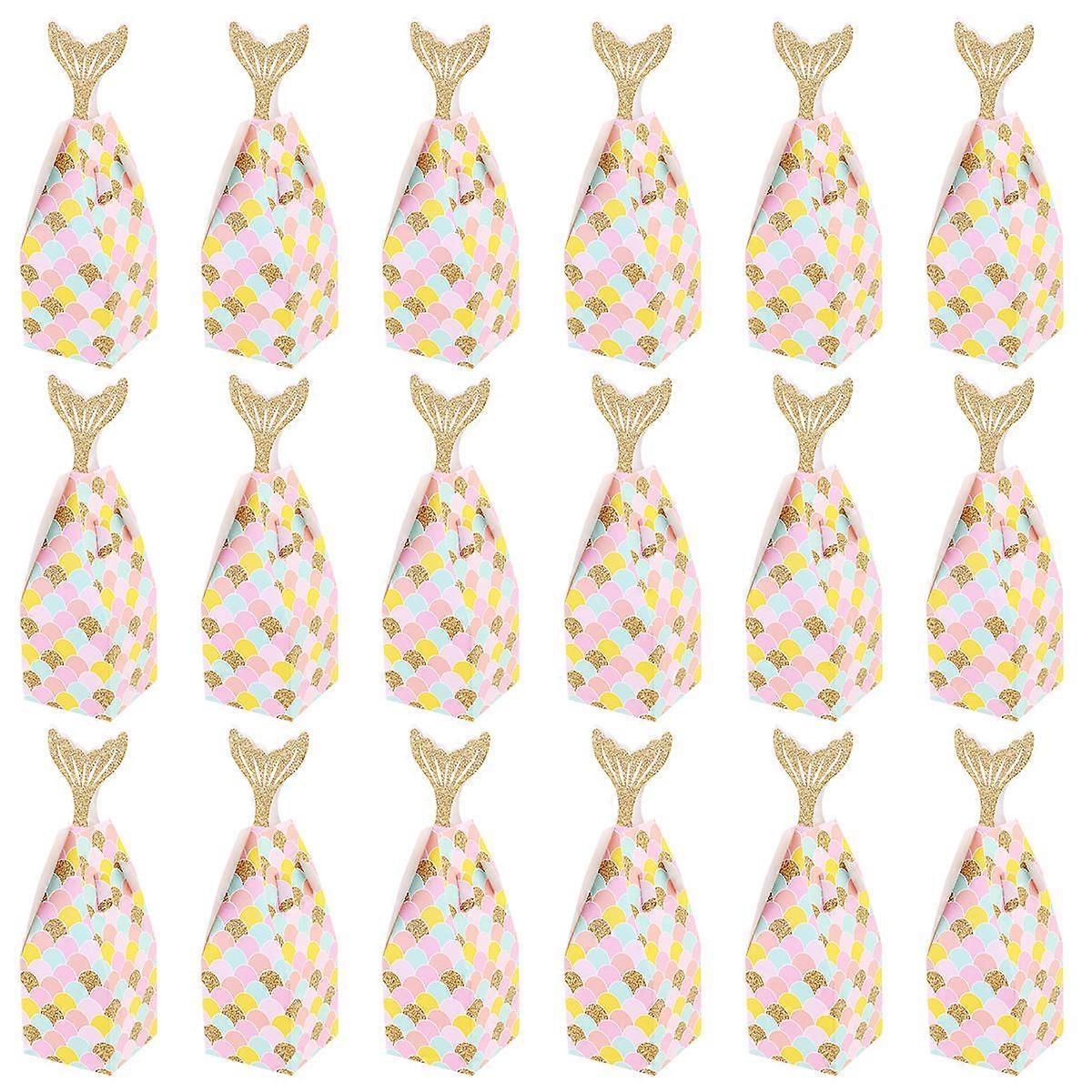 Paper Candy Boxes Mermaid Candy Wrap Box for Party 150Pcs