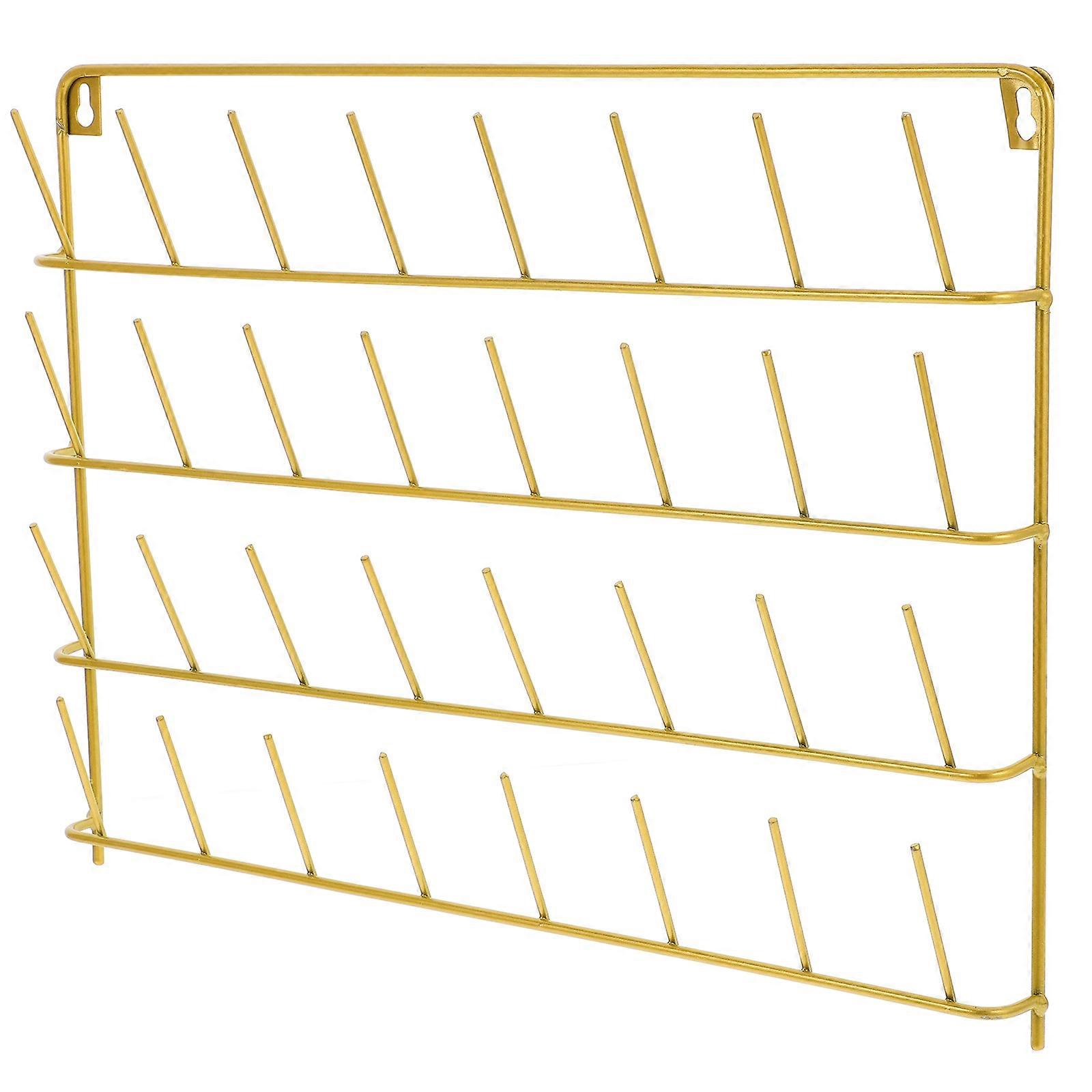 Iron Braiding Rack Thread Holder for Storage 32 Spools Household Organizer