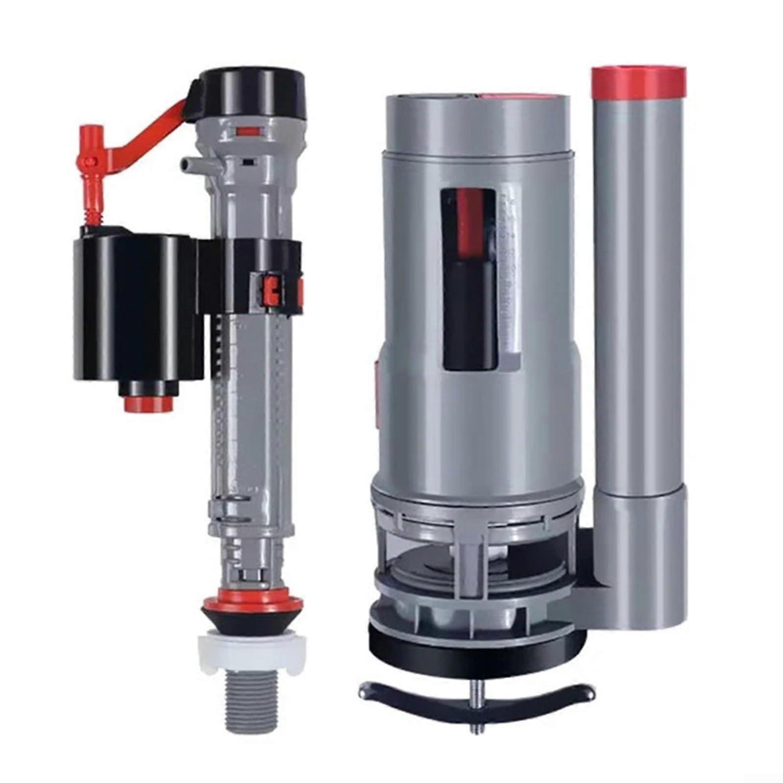 Toilet Flush System Replacement Dual Push Flush Mechanism And Adjustable Water Inlet Valve Universal Cistern Flush Parts