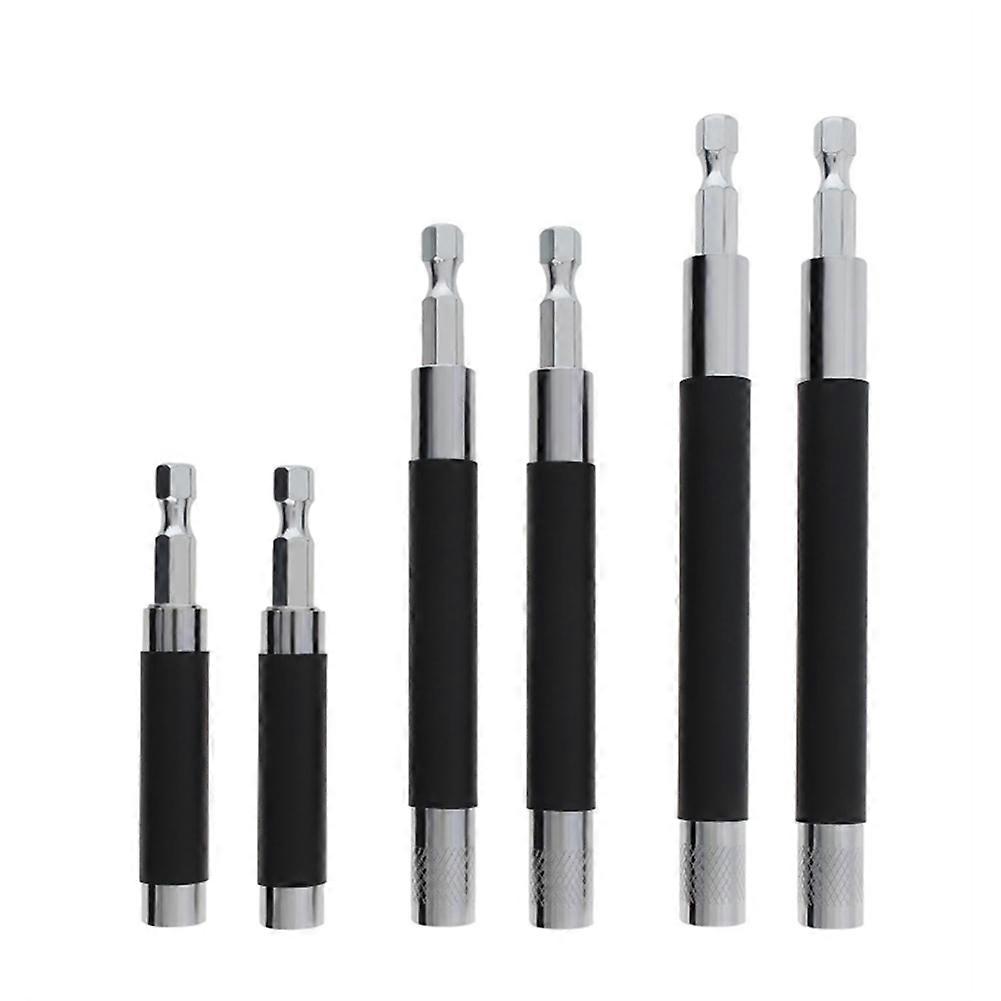 6pcs Scalable Magnetic Screw Drive Guide Drill Bit Tip Holder, 80/120/140mm Screwdriver Bit Holder Extension Bar Adapter