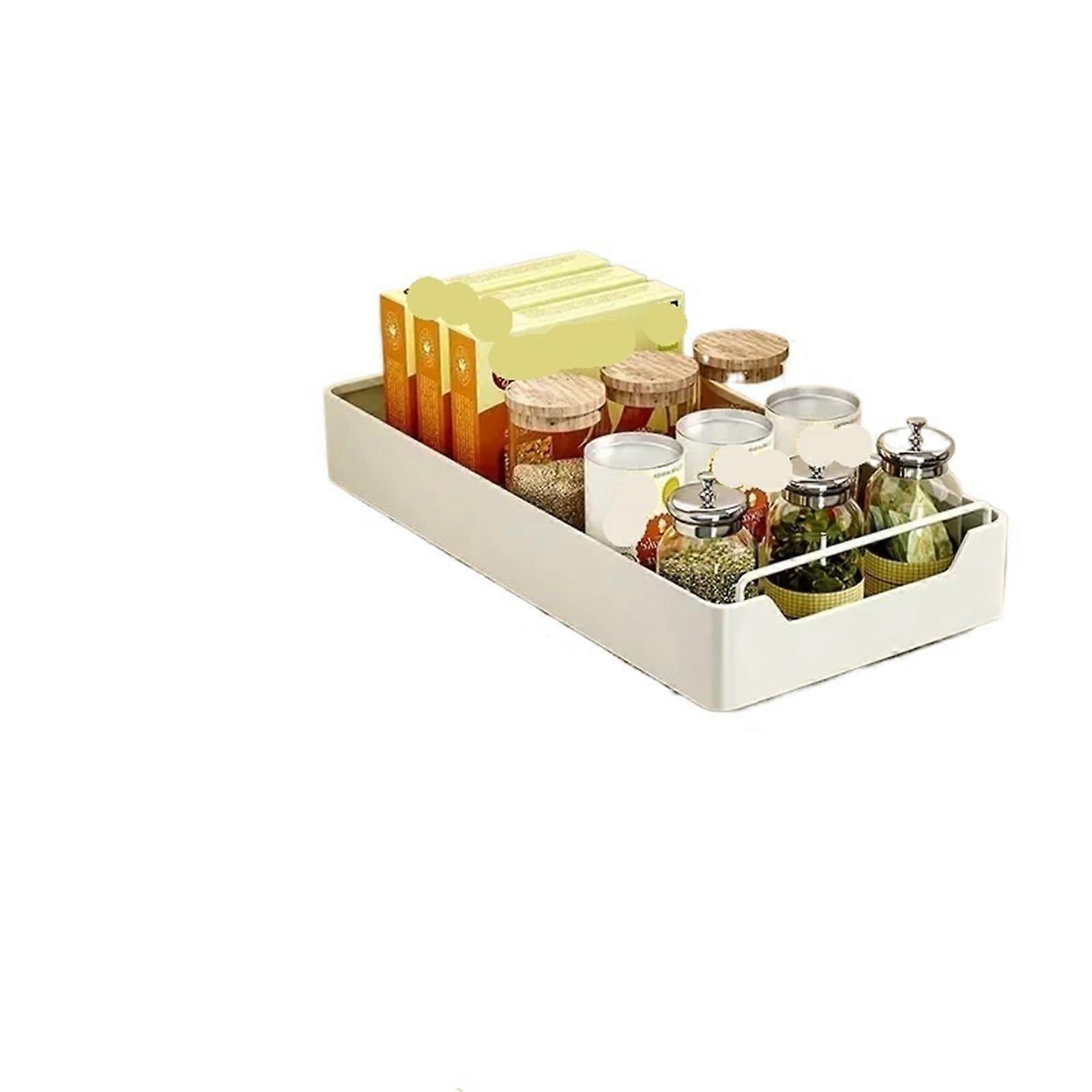 Kitchen Cabinet Pull Out Organizer with Smooth Slide Rail Spice Rack, 43x20x7cm SpaceSaving Design