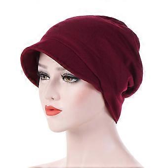 Mode Warme Baumwolle Frauen Einfarbige Mütze Kappe für Herbst Winter