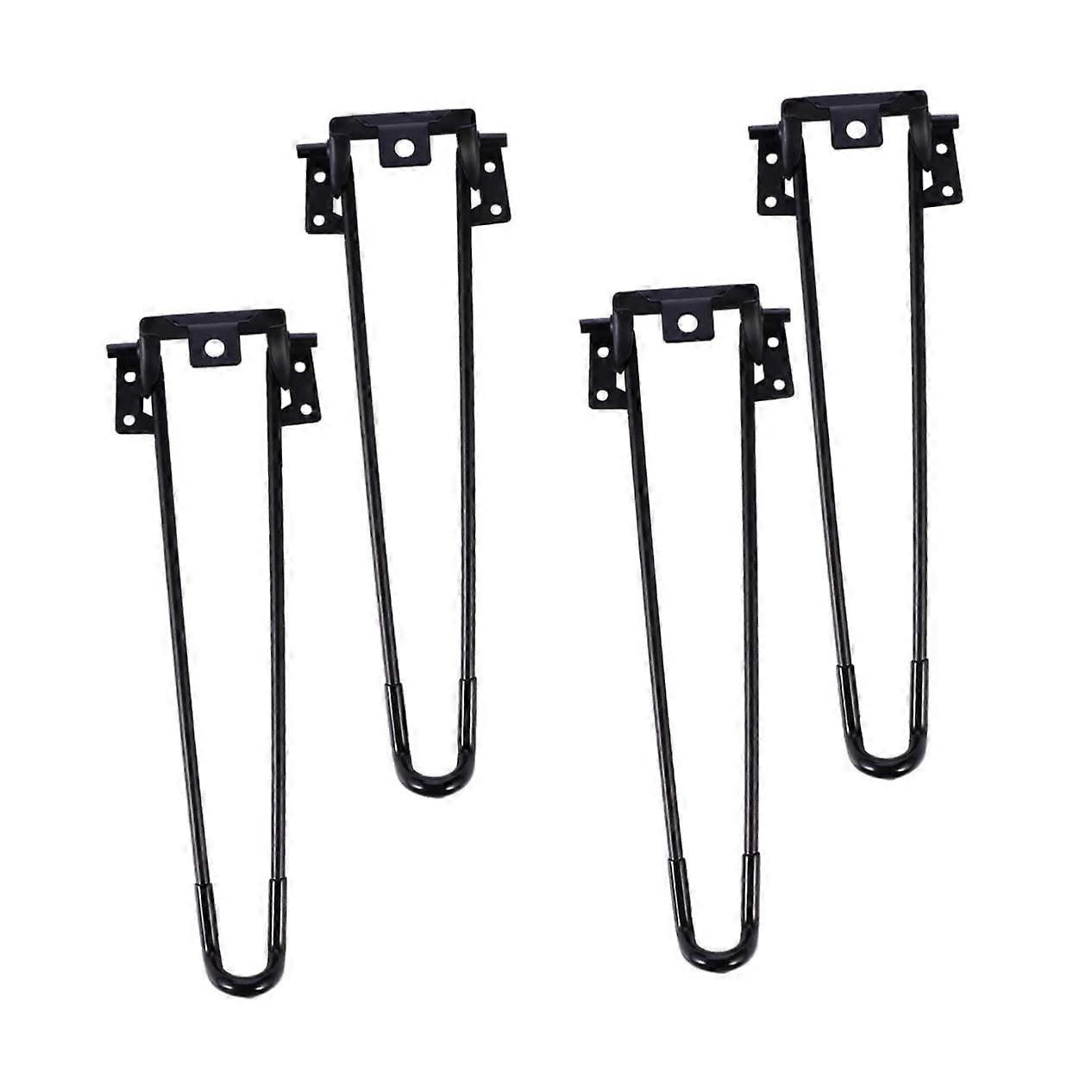 Set of 4 Folding Hairpin Metal Table Legs 80kg Load Dual Rod Space Saving Easy Install