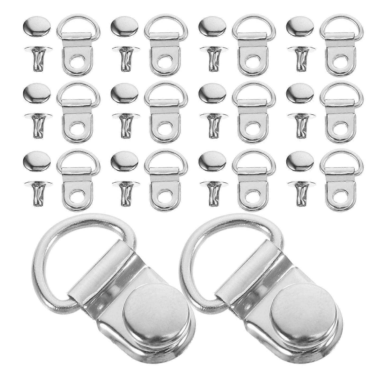 Durable Handbag Button Buckles for DIY Use 30Sets Silver Material Accessories
