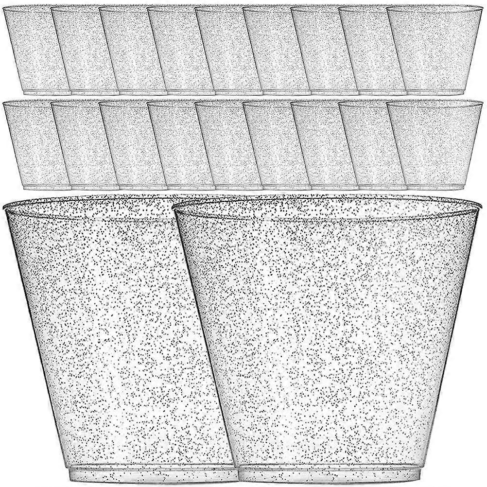 Glitter Wedding Cups for Party Use 20Pcs Silver Tumblers