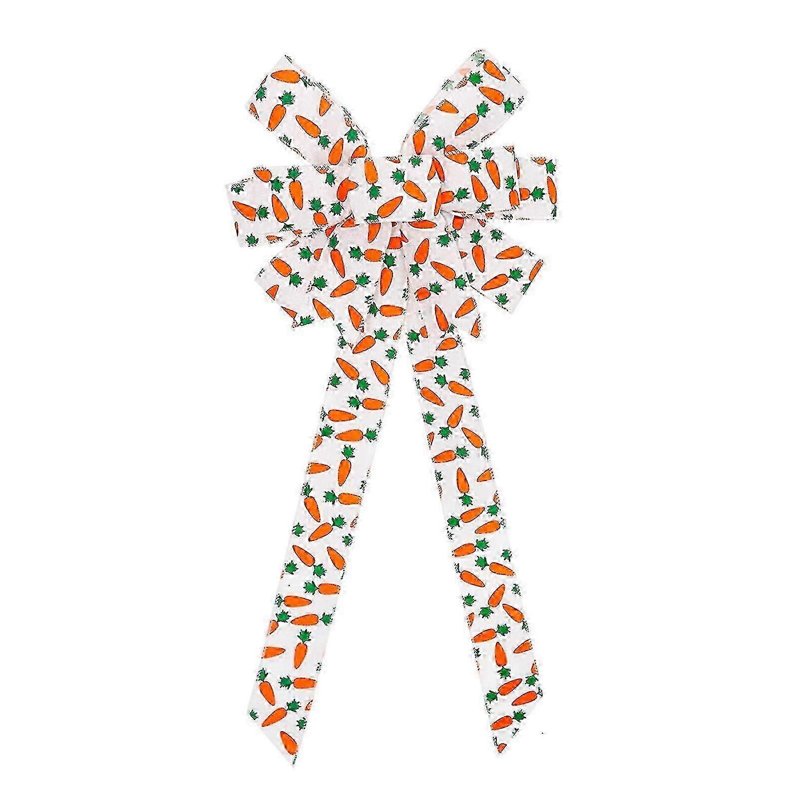 25-26 Easter Large Wreath Bow With Easter Eggs Easter Door Wall Decoration For Home Decor Easter Party