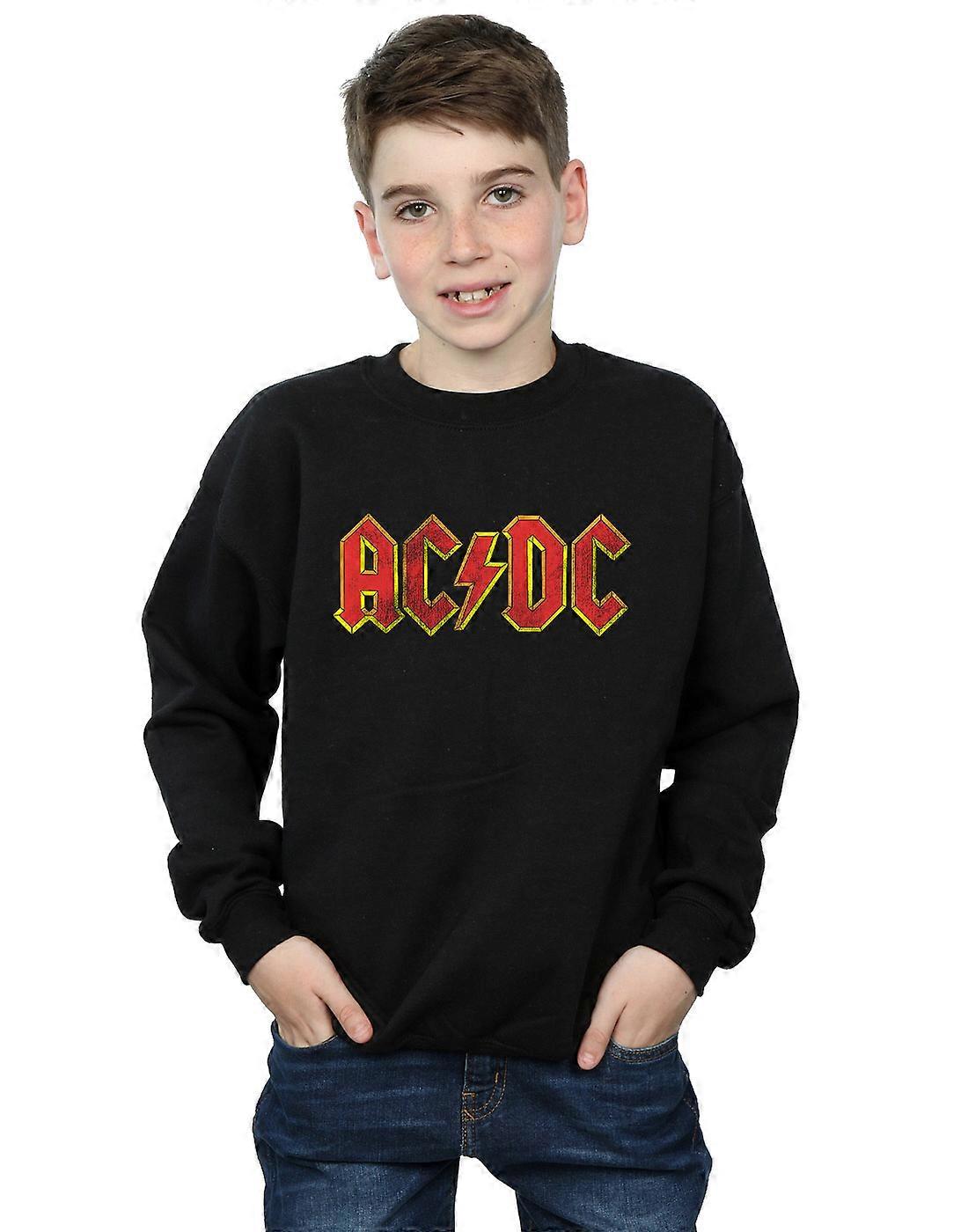 AC/DC Boys Distressed Red Logo Sweatshirt