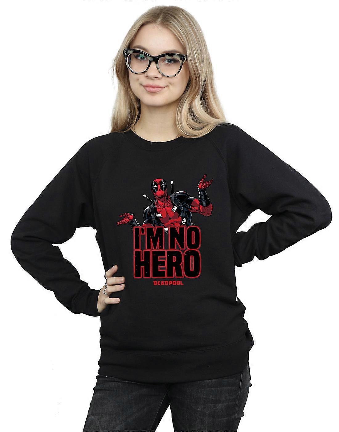 Marvel Women's Deadpool I'm No Hero Sweatshirt