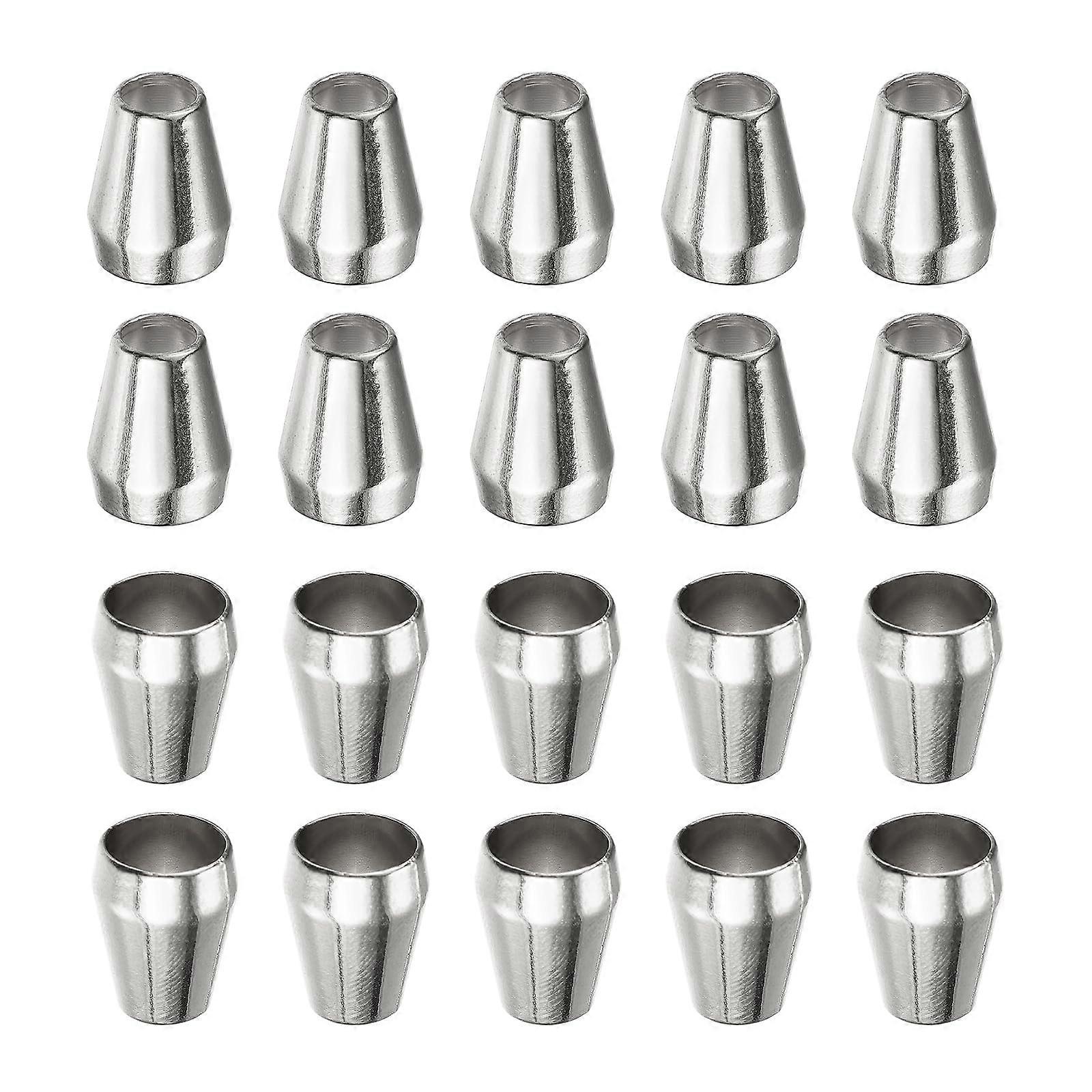 Cord End Caps RustProof Metal Conical Drawstring Stopper for Bags Backpacks Lanyards DIY