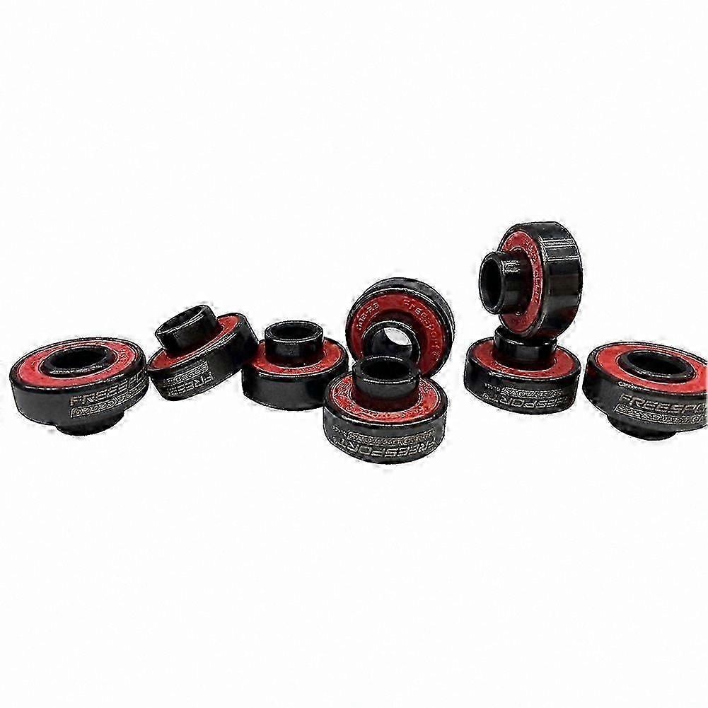 Black Ceramic Hybrid Bearings for Skates & Boards (8-Pack)