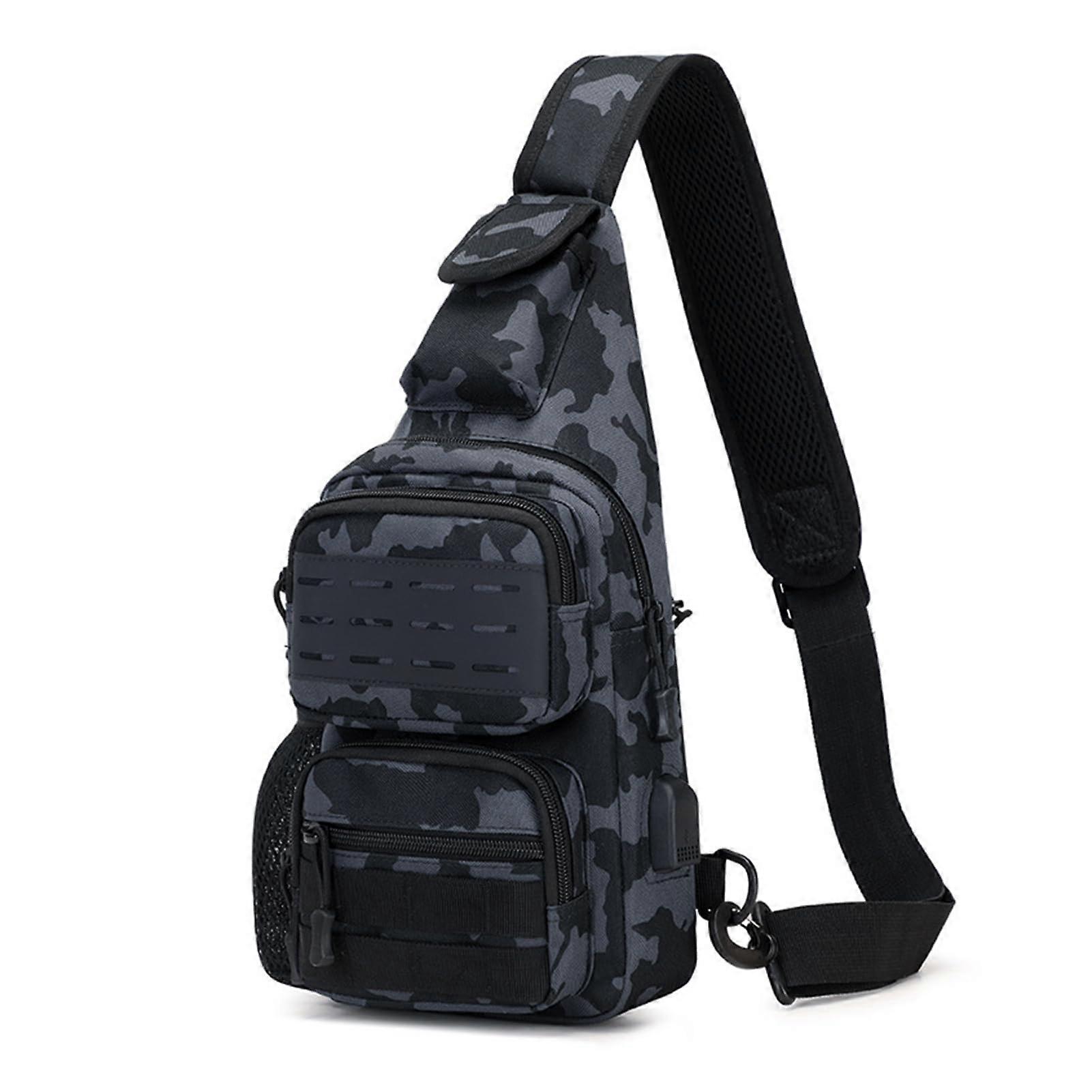 Large Capacity Sports Shoulder Bag Waterproof Oxford Messenger Bag with MultiPockets for Travel