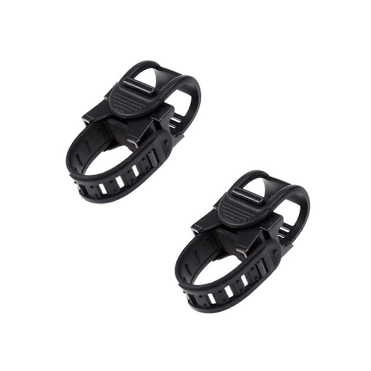 2pcs Adjustable Bike Handlebar Flashlight Mount 360° Rotation Torch Holder with Protective Pad