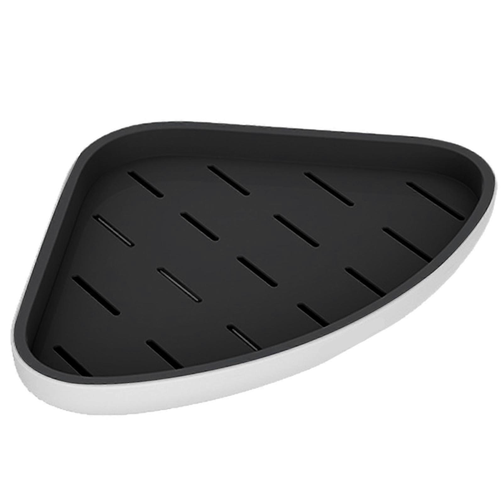 Corner Shower Shelf Adhesive Organizer No Drilling Black Space Saving Bathroom Storage Rack